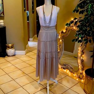 Ruffle tiered maxi skirt